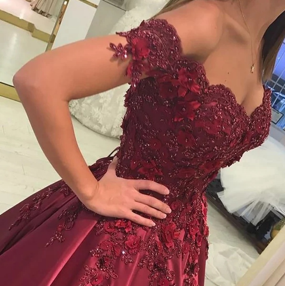 Floral Off Shoulder Ball/Formal/Prom/Special Occ.